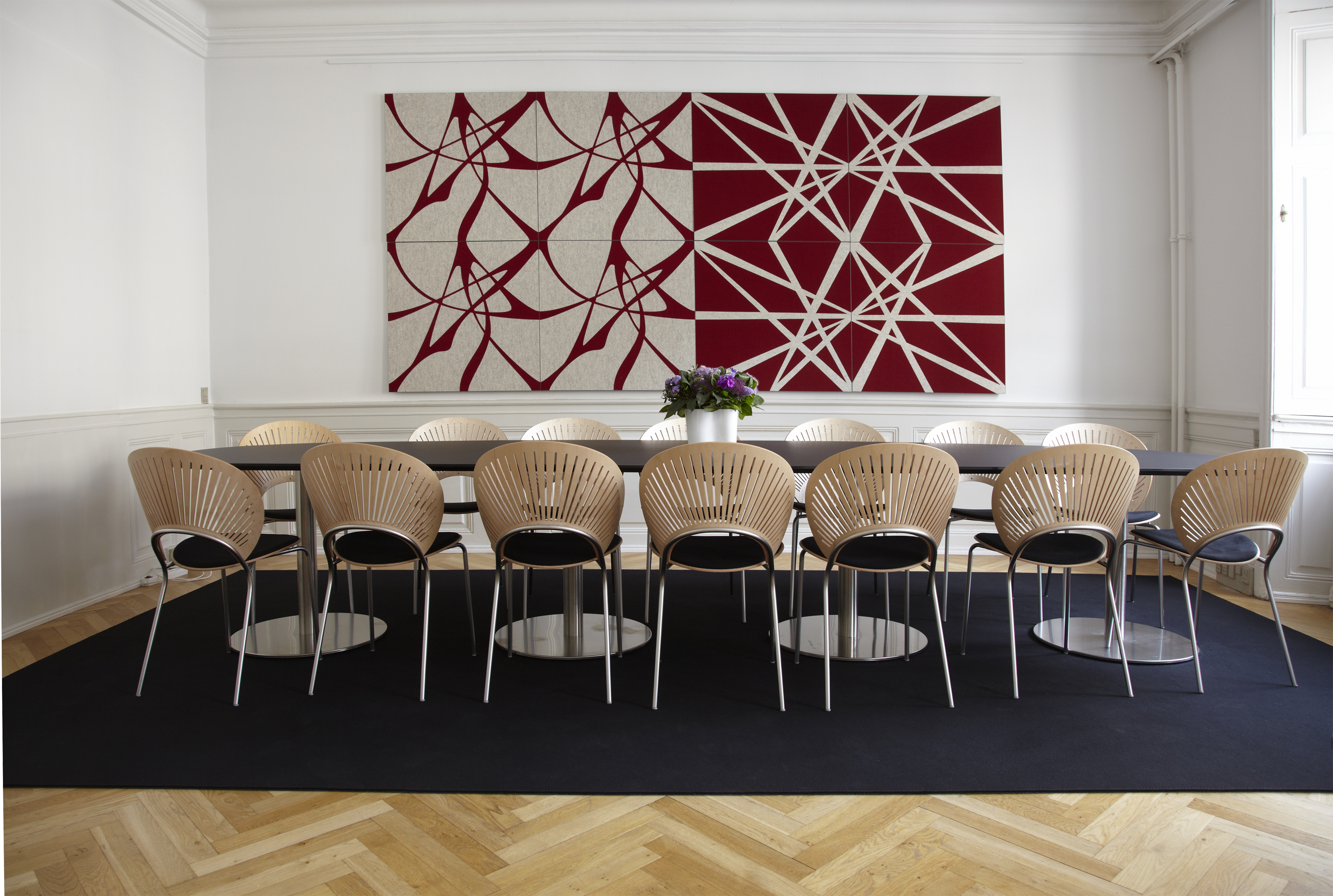 akustik moduler Twister i filt ophæng på væg